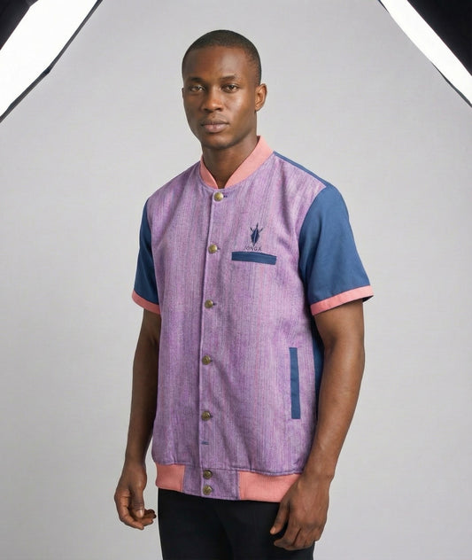 Heritage Varsity Kente Shirt-Jacket