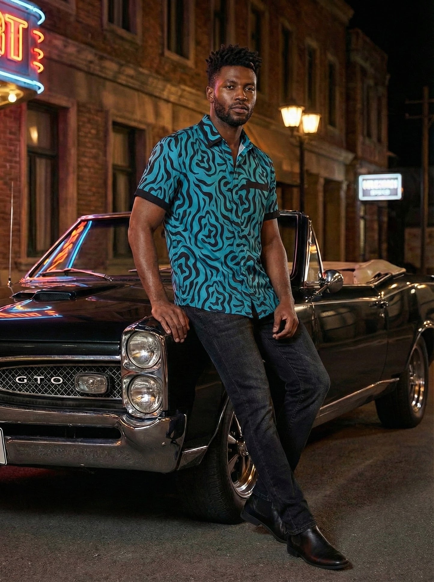 Modern African print dress shirt  1-18