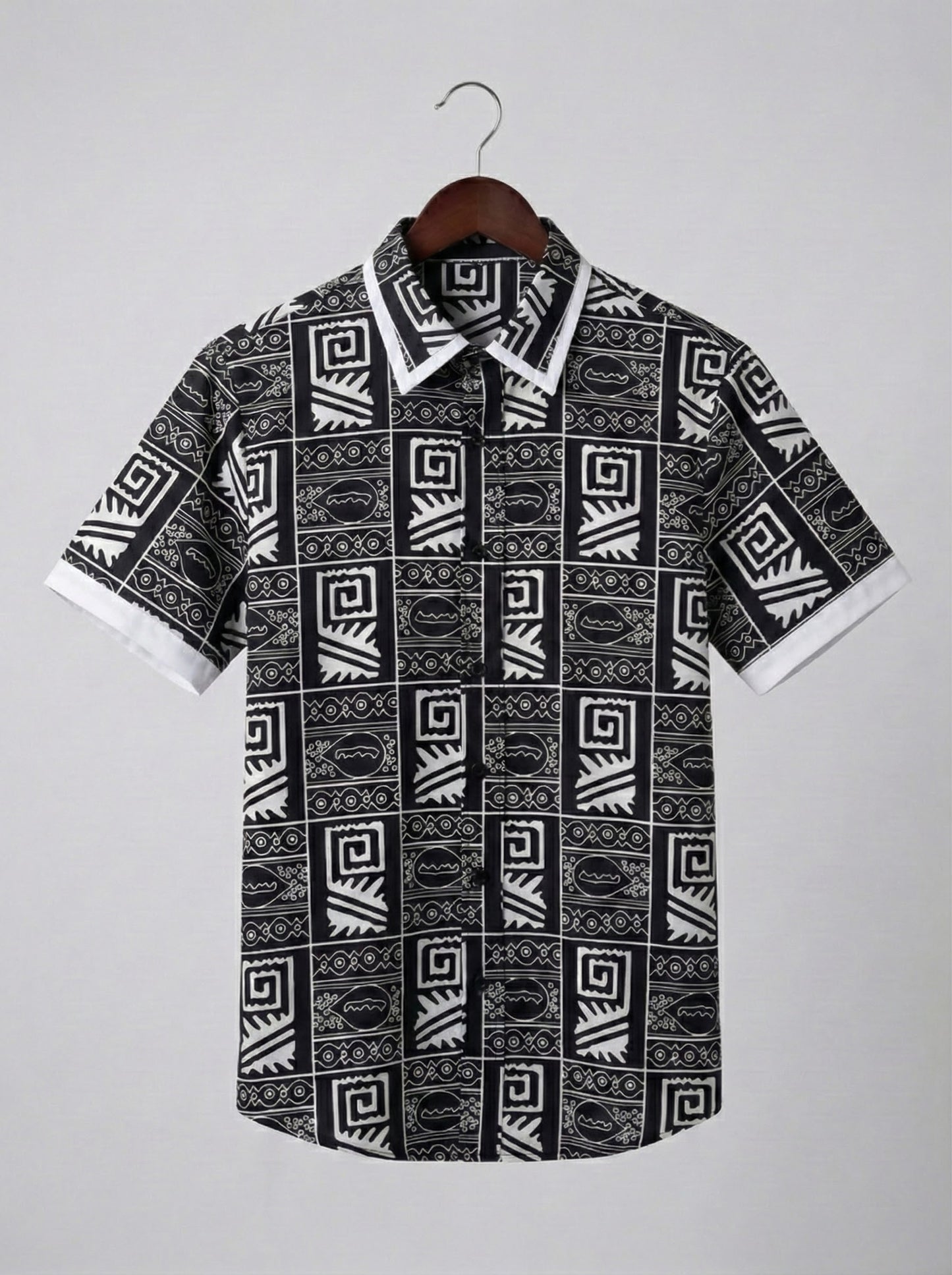 Modern African print dress shirt  1-18