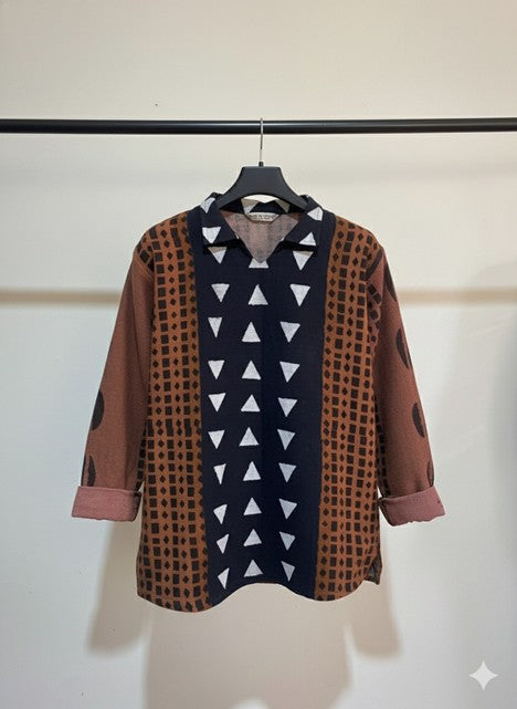 FUFUA Vanguard Mudcloth Shirt -long sleeve -VG mudcloth 6