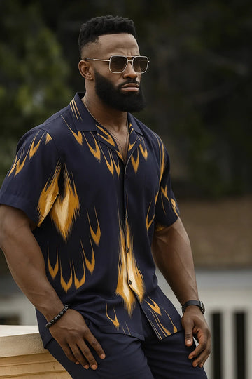 Modern African print dress shirt  1-18